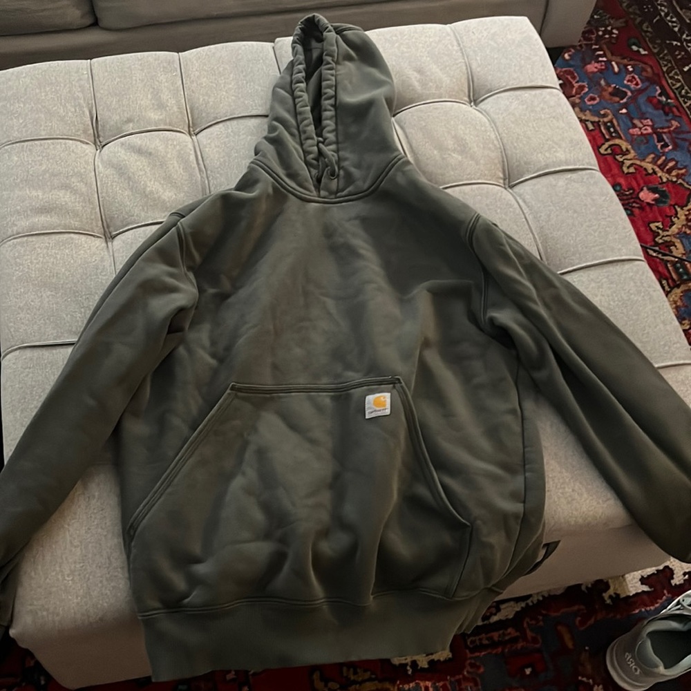 Carhartt Mens’s Medium Paxton Rain Defender Mid Weight Waterproof Hoodie - Peat